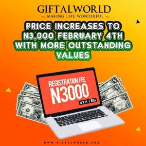 Giftalworld Price increase