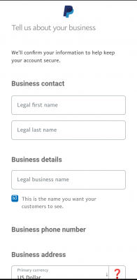 PayPal Registration