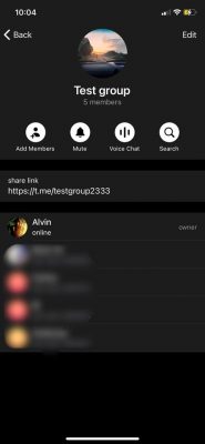 Telegram Group on iOS